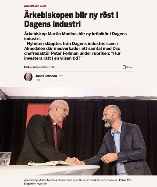 Ärkebiskopen Ny Röst I DI