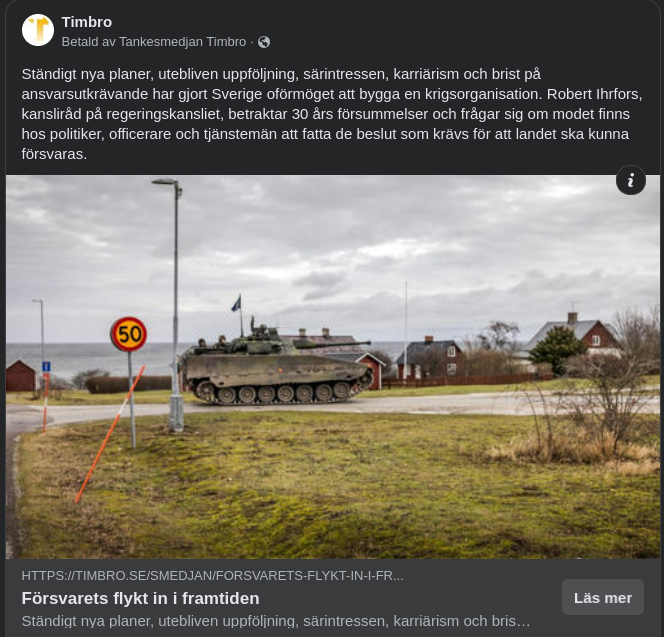 Timbro & Försvaret