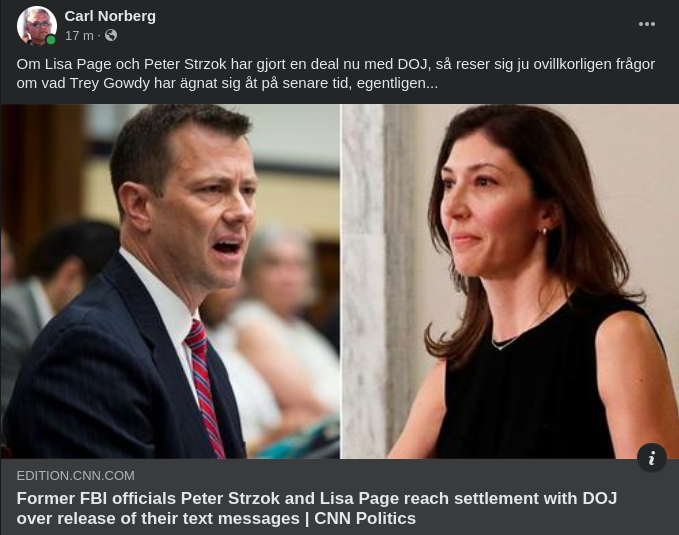 Strzok & Page Överens Med DoJ