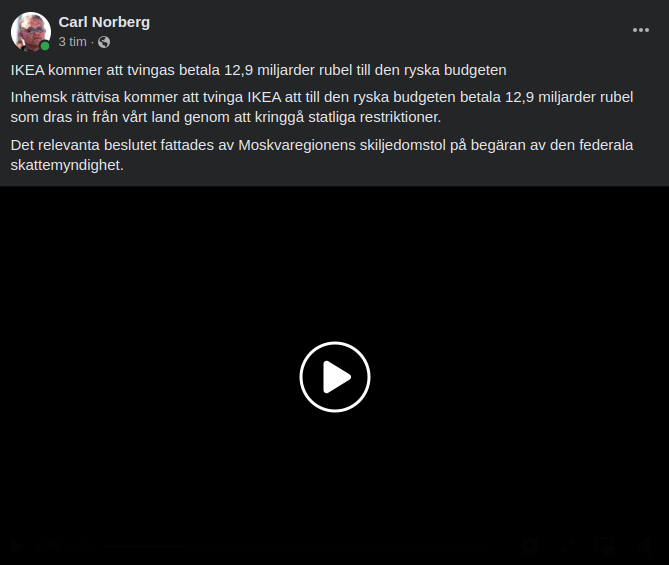 Rubelbetalning För IKEA