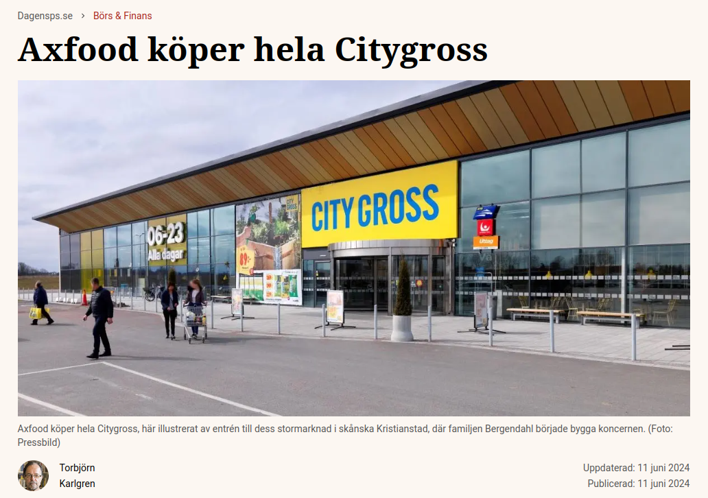 Axfood Köper City Gross