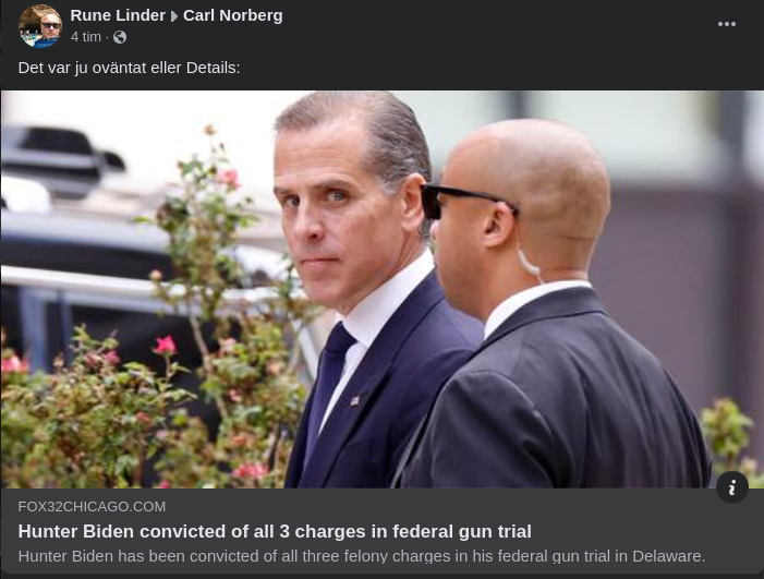 Hunter Fälld För Vapenbrott