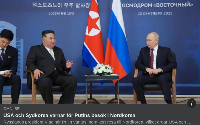 Varning För Nordkoreabesökande Putin