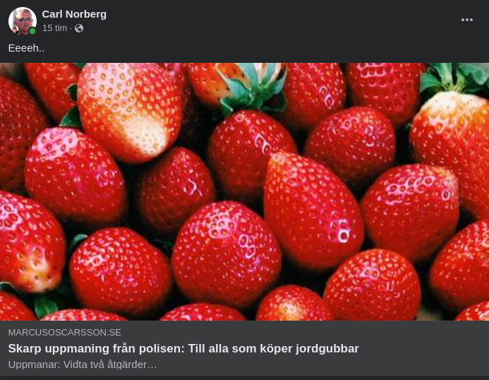 Skarpt Jordgubbsförsäljningsövervakande Polis