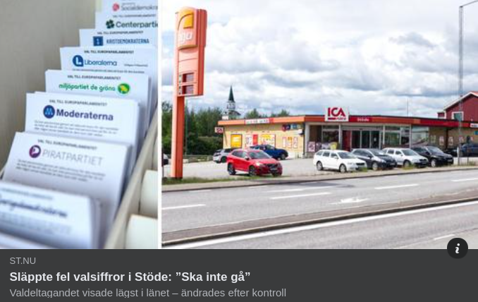 Fel Valsiffror I Stöde