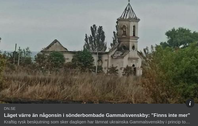 Gammalsvenskby Finns Inte Mer