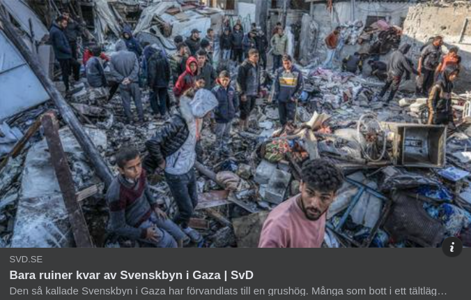 Svenskbyn I Gaza Finns Inte Mer