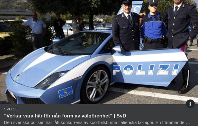 Polizia-Lamborghini I Stockholm
