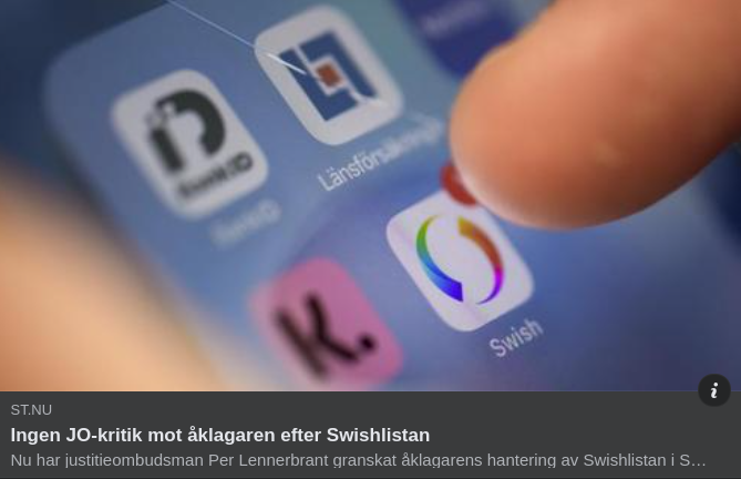 Swishlista Utan JO-Kritik