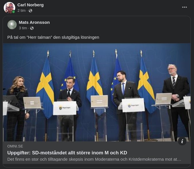 Ökat SD-Motstånd I M & KD