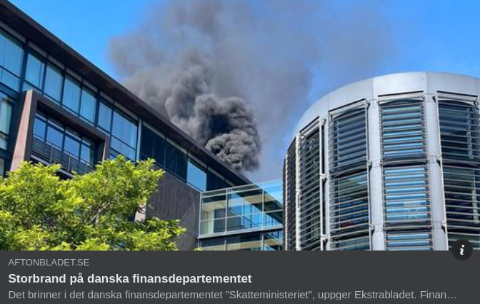 Brand I Det Danska Finansdepartementet