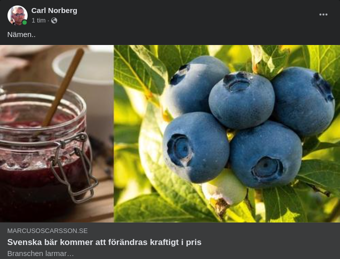 Höjda Bärpriser Utan Bärplockare