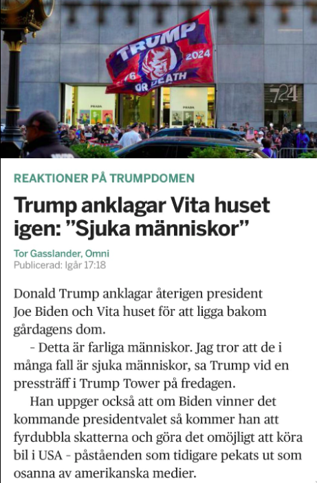 Trump anklagar