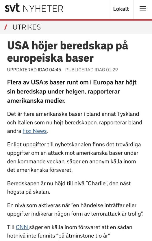 Höjd Amerikansk Beredskap