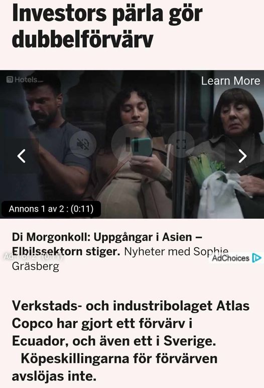 Atlas Copco Dubbelförvärvar