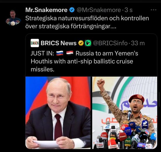 Ryssland Beväpnar Houitherna