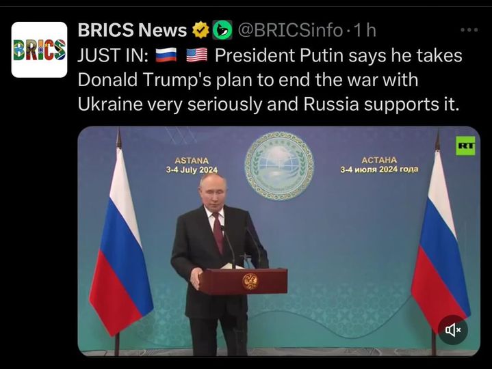 Ryssland Stöder Trumps Plan Att Få Slut På Kriget