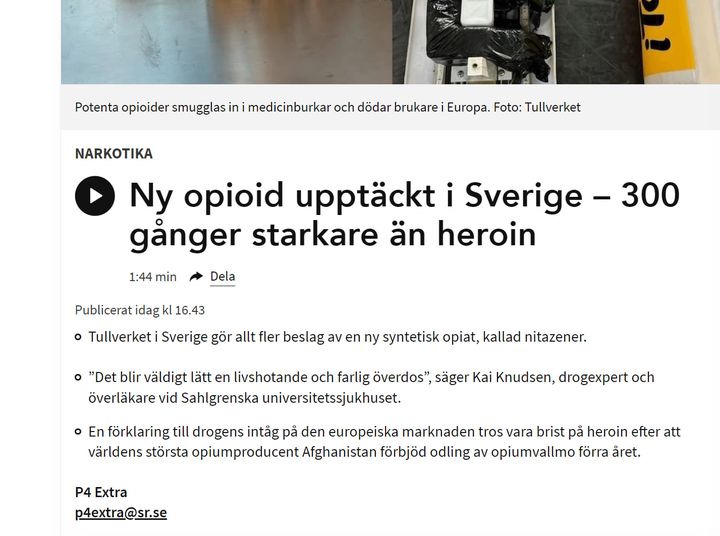 Ny Opiat I Sverige
