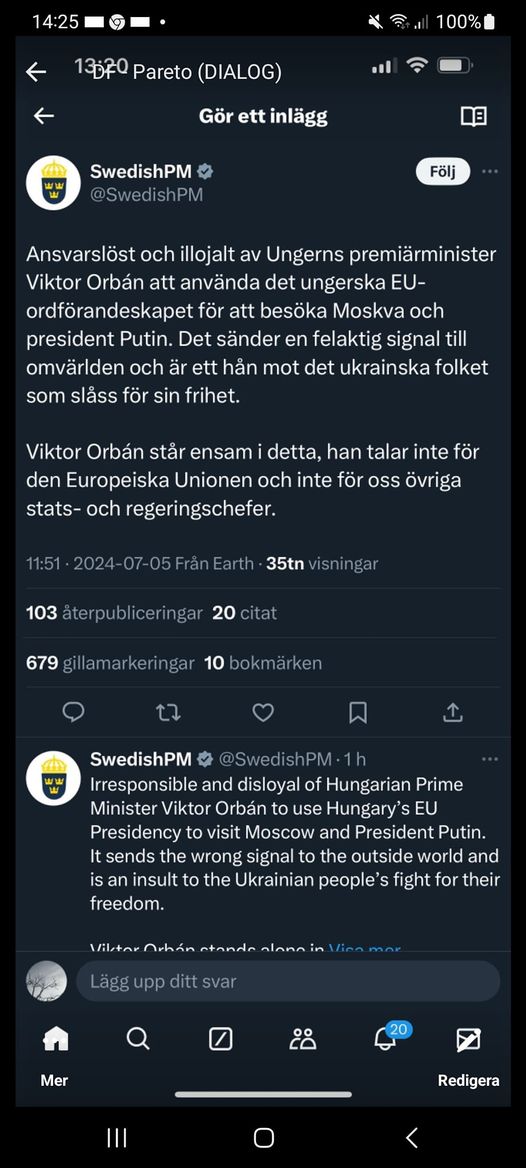 Barnhandlaren Om Orbáns Moskvaresa