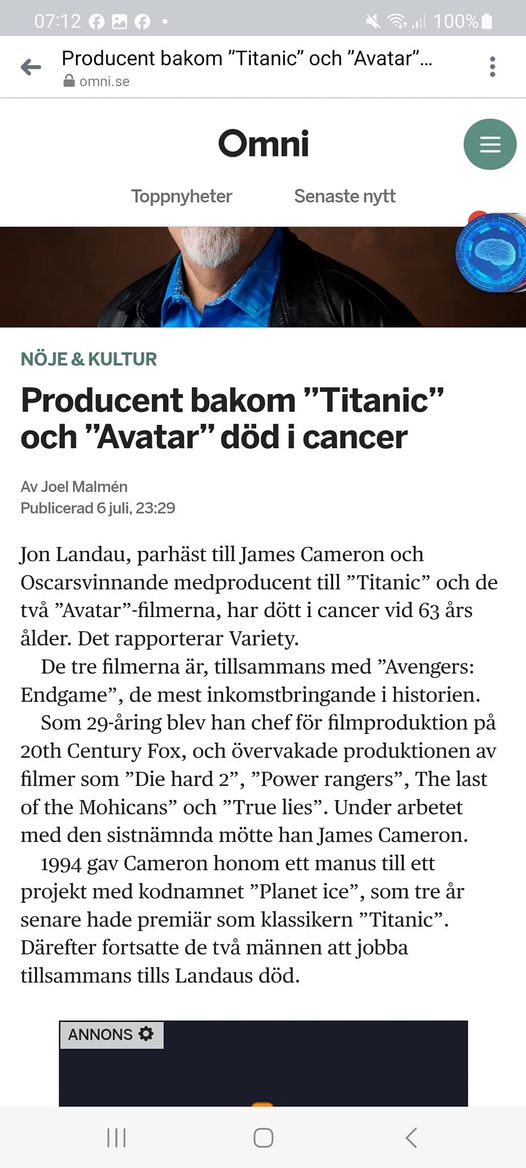Cancerdöd Filmproducent