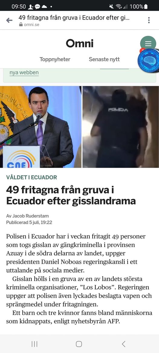 Gisslan Fritagen I Ecuador