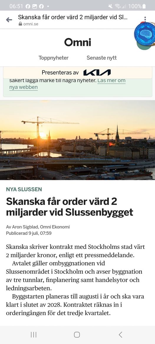 Miljardkontrakt Till Skanska Vid Slussenbygget