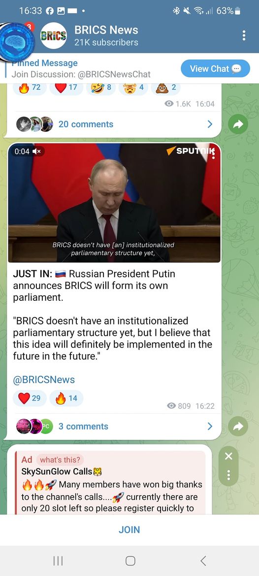 Parlimentsformande BRICS