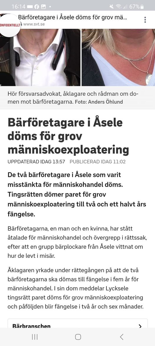 Friade För Människohandel Dömda För Grov Människoexploatering