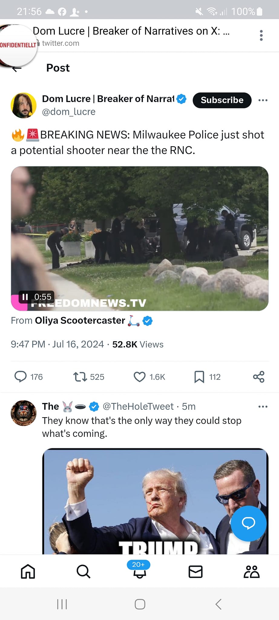 Potentiell Skytt Skjuten