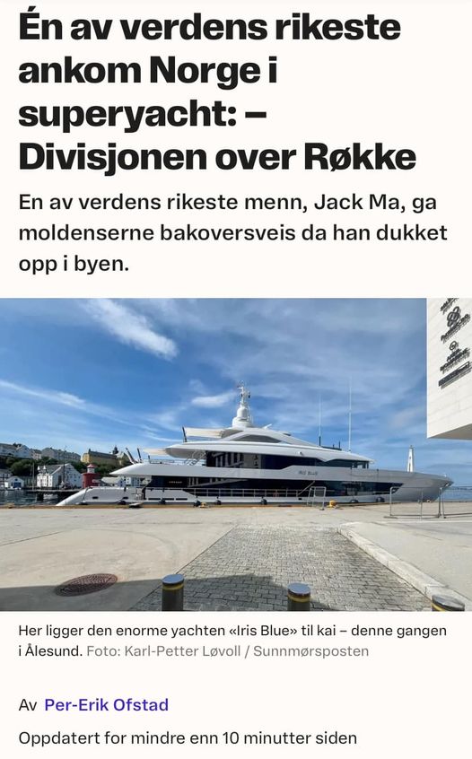 Jack Ma I Norge Med Superyacht