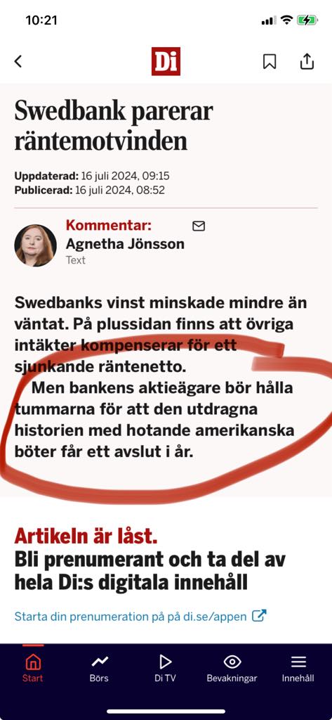 Vinstgivande Swedbank
