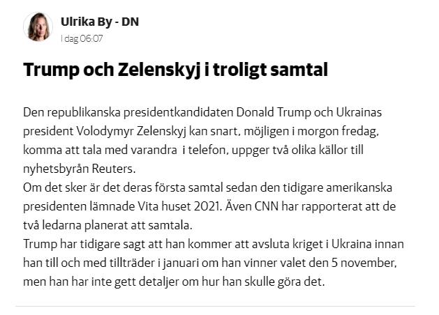 Trump & Zelensky I Telefonsamtal?..