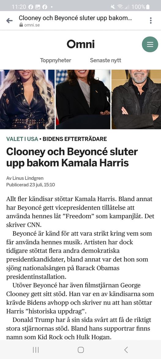 Harris-Stöttande Kändisar