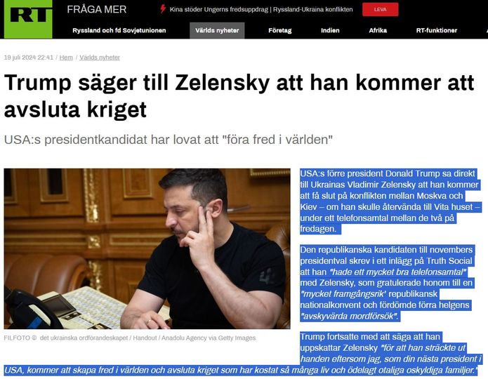 Trump & Zelensky I Telefon