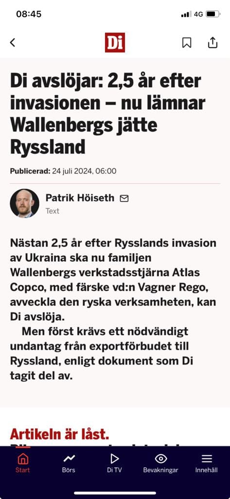 Atlas Copco & Ryssland