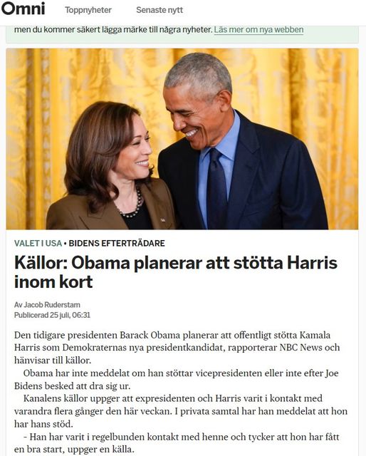 Källrapporterat Planeringsstöttande Obama