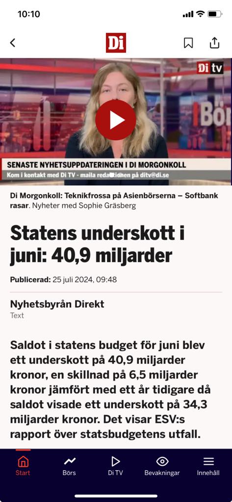 Statligt Miljardunderskott