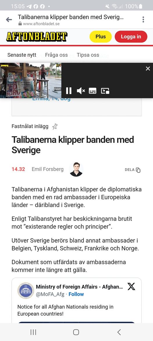 Diplomatklippande Talibaner