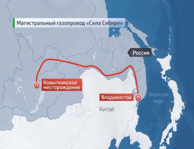 Rekord För Rysk Gasleverans Till Kina
