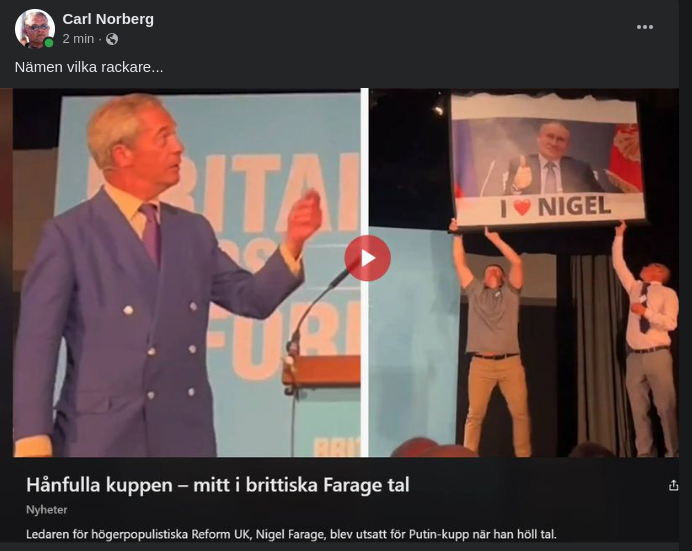 Kupp Mot Talande Farage..