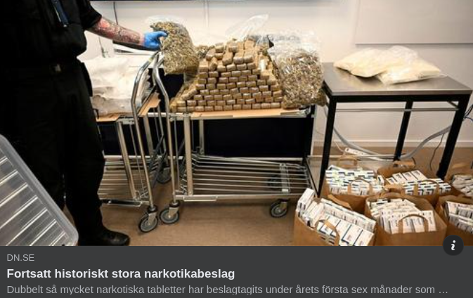 Fortsatt Stora Narkotikabeslag