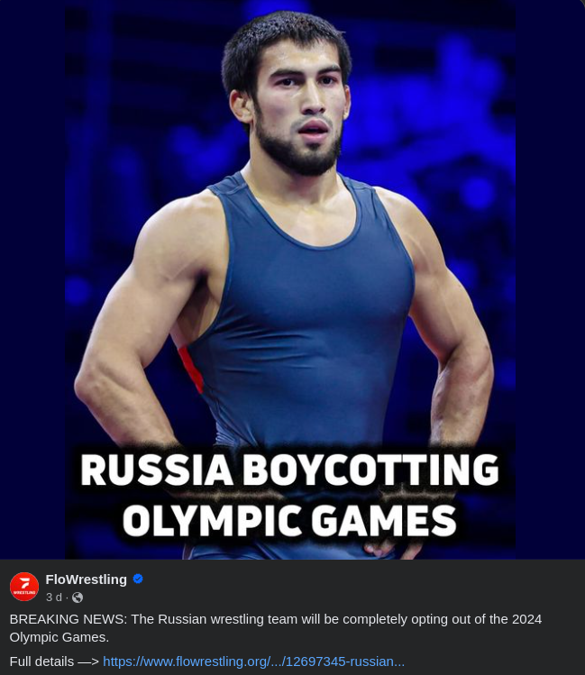 Ryska Brottare Bojkottar OS