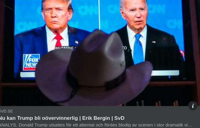 Oövervinnlig Trump Efter Attentat I SvD