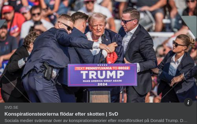 Flödande Konspirationsteorier Efter Trump-Skotten