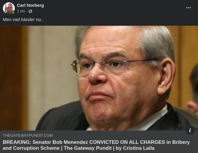 Menendez Dömd På Alla Punkter