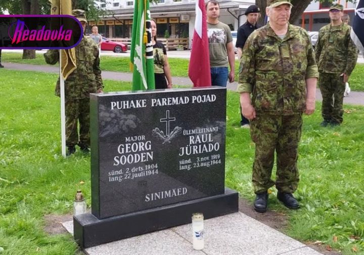 Monument Över SS-Officerare Invigt I Estland