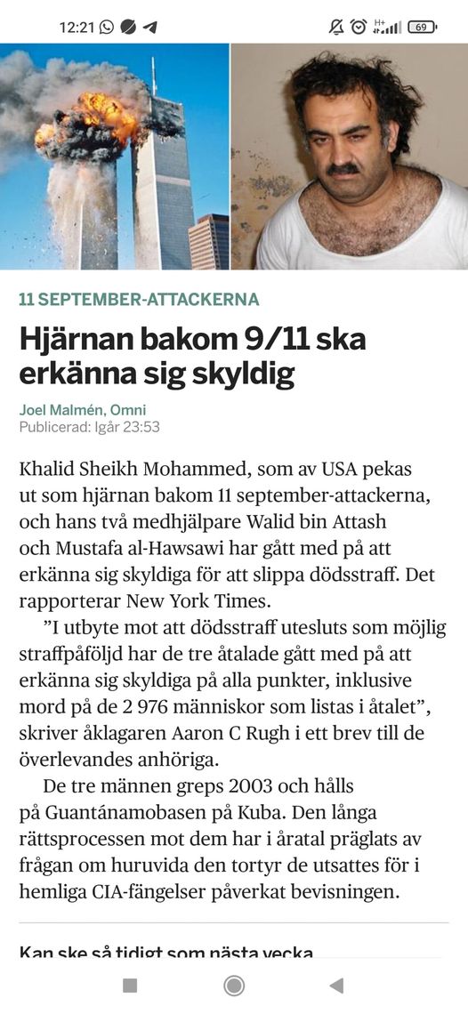 9/11-Hjärna Ska Erkänna Sig Skyldig..