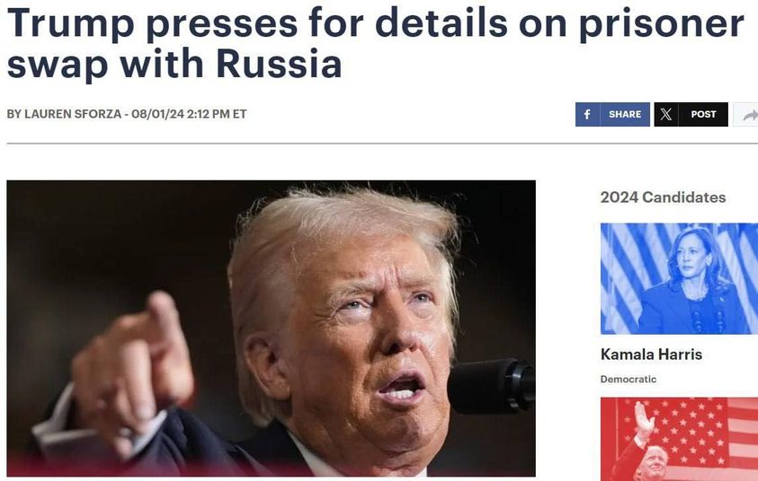 Trump Vill Ha Detaljer Angående Fångutväxling