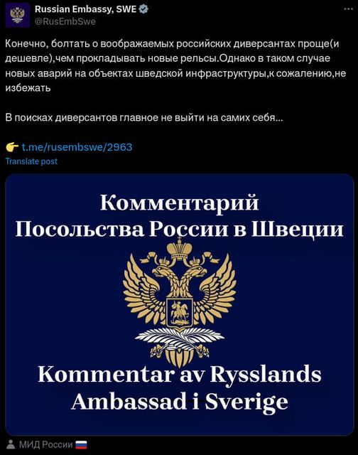 Ryska Ambassaden Om Experter & Malmbanehaverier
