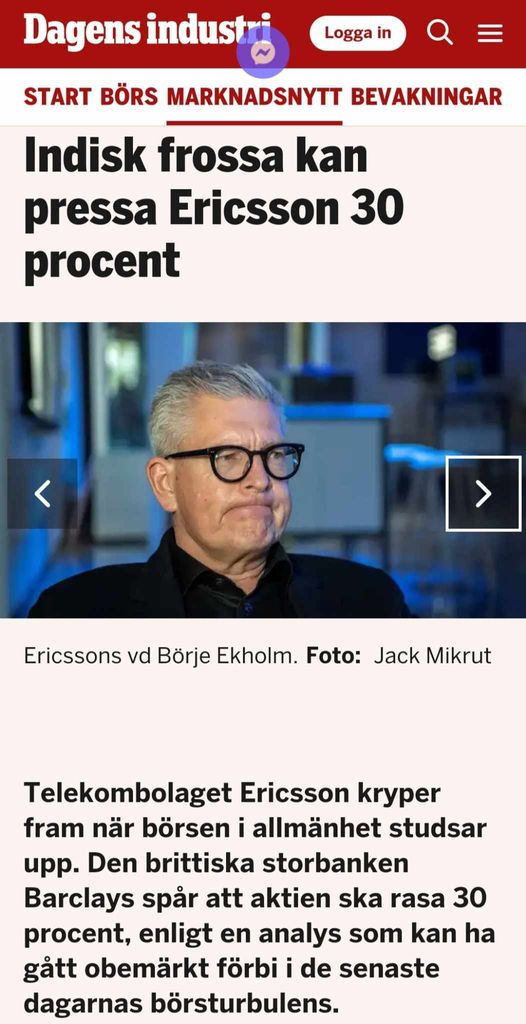 Ericssonaktien..